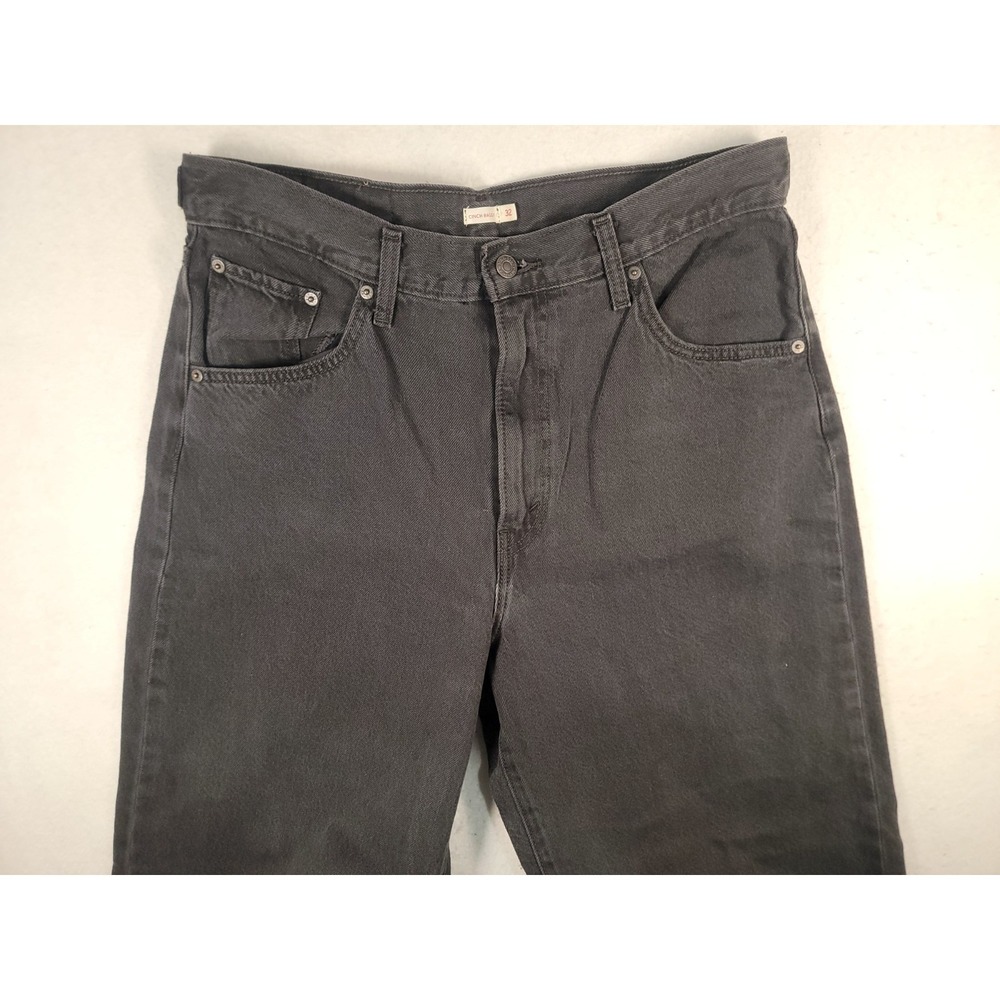 Levi's Cinch Baggy Jeans W32 L31 Washed Black Wide Leg 100% Cotton Denim - Picture 5 of 13